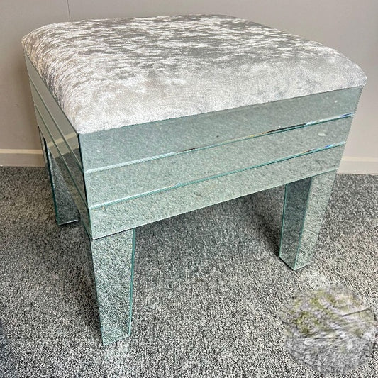 Classic Mirrored Dressing Table Stool