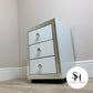 Classic White Mirrored Bedside Table