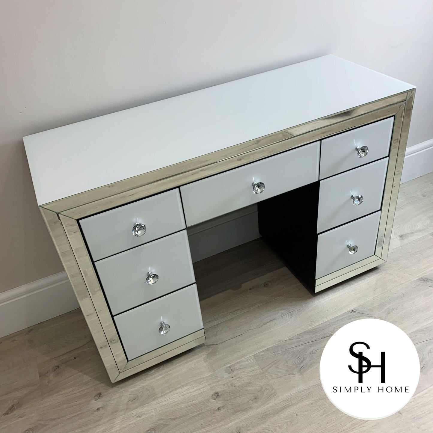 Classic White Mirrored Dressing Table