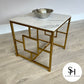 Carmelo White Marble Side Table