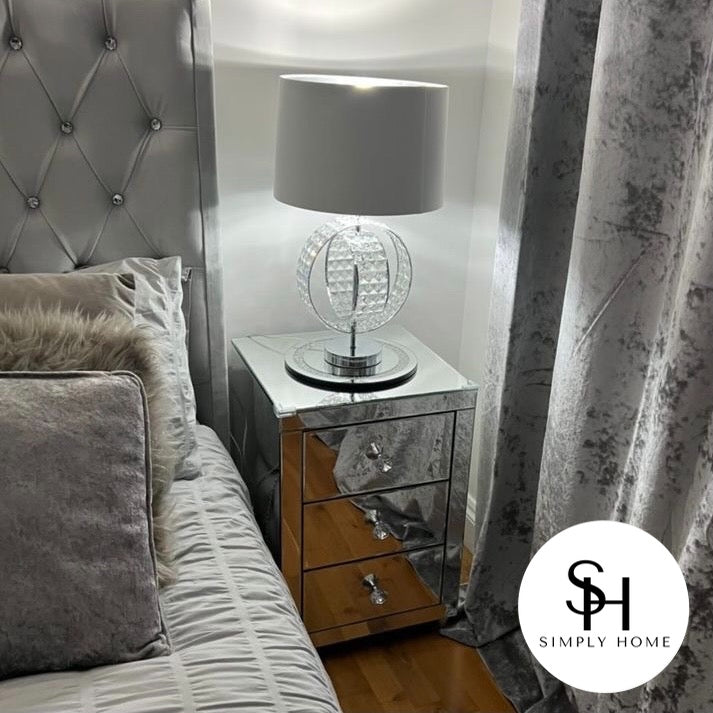 Classic Mirrored Bedside Table