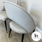 Grey Adrianna Leather Dining Chairs