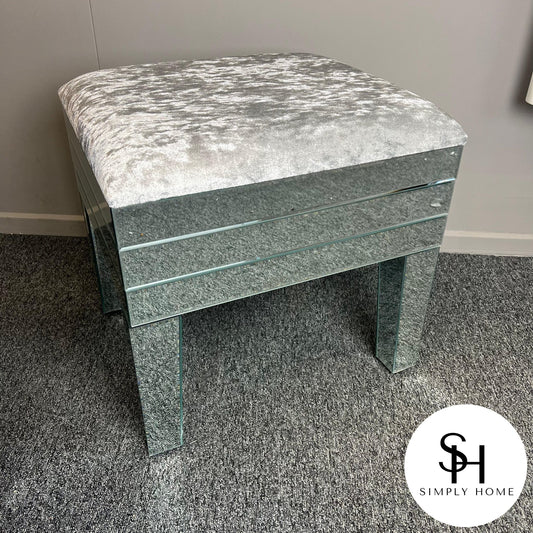 NEW Classic Mirrored Dressing Table Stool