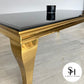 Riviera Gold Black Glass Coffee Table