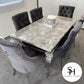 Riviera Grey Marble Table with Grey Leo Chairs