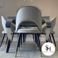 Riviera Grey Marble Dining Table with Grey Adrianna Chairs