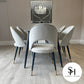 Terra Grey Marble Dining Table with Grey Adrianna Chairs