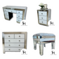 Classic White dresser & Stool, Classic White Chest of Drawers and 2x Classic White Bedside Table