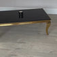 Riviera Gold Black Glass Coffee Table